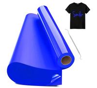 Hengrongshen Vinile Termoadesivo per Tessuto Blu Navy, 30,5 CM x 1000 CM Rotolo con Gancio, Termovinile per Tessuti per Cri-Cut & Silhouette Iron On