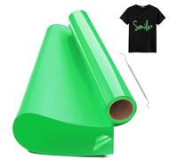 Hengrongshen Vinile Termoadesivo per Tessuto Verde Chiaro, 30,5 CM x 300 CM Vinile Termico Rotolo con Gancio, Termovinile per Tessuti Verde Chiaro per Cri-Cut & Silhouette, Vinile Iron On Verde Chiaro
