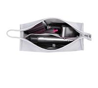 HENGSI Borsa da viaggio per Dyson Airwrap Asciugacapelli Supersonic accessori custodia porta (Argento-Impermeabile PU Leather)