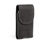 Hengwin accesorios de cuero del teléfono per iPhone 16 15 14 13 12 11 Pro Max 8 Plus funda de cintura per Samsung Galaxy S25 S24 S23 Ultra S25+ A06 F06 5G Soporte móvil con clip para cinturón (Grigio)