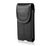 Hengwin Custodia in vera pelle per iPhone 15 Plus, 14 Plus, Samsung Galaxy S24+, S23 Ultra, A55, A25, A15, custodia da cintura con clip, chiusura magnetica, colore nero
