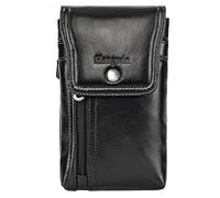 Hengwin Custodia per cellulare in vera pelle per cintura, custodia da cintura adatta per iPhone 17 Pro Max 16 Pro Max 15 Pro Max 14 Pro Max Samsung Galaxy S25 Edge custodia con clip da cintura per