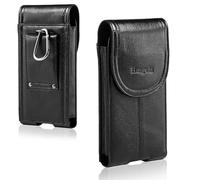 Hengwin Porta Cellulare da Tasca, Custodia a Cintura per Smartphone, Marsupio in Vera Pelle Portafoglio per iPhone 16 15 14 13 12 11 Pro Max/Plus, Samsung S25 S24 S23 S22 S21 S20 Ultra