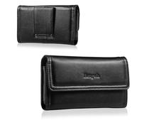 Hengwin Porta Cellulare da Uomo in Vera Pelle, Compatibile con iPhone 16 15 14 13 12 11 Pro Max/Plus, Custodia per Cellulare per Samsung Galaxy S25 S24 S23 Ultra Marsupio per Cellulare (Nero)