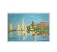 HengYun ART La regata di Argenteuil di Claude Monet Dipinti famosi Riproduzione Stampe su tela astratte Opere d'arte per la decorazione della parete della camera da letto 80x120 cm senza cornice