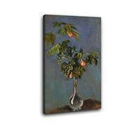 HengYun ART Quadro su tela con cornice Immagine di fiori in un vaso di Claude Monet Riproduzione dei dipinti Poster per la decorazione della casa 30x51 cm Cornice interna