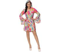 Hengzhifeng Abito Discoteca Anni 70 Donna e Fascia Festa Tema Carnevale Costume (Medium, Vine)