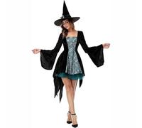 Hengzhifeng Abito Strega Donna Feste Costume di Carnevale Halloween (Small, Verde)