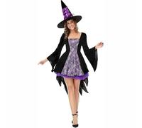 Hengzhifeng Abito Strega Donna Feste Costume di Carnevale Halloween (Small, Viola)
