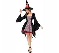 Hengzhifeng Abito Strega Donna Feste Costume di Carnevale Halloween (X-Large, Rosso)