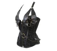 Hengzhifeng Corsetto in Pelle Halloween Donna Costume Cosplay XL Nero
