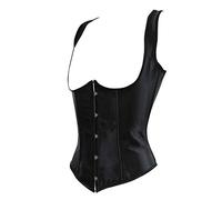 Hengzhifeng Corsetto Sottoseno Gotico Donna Bustino Corsetti Carnevale (EUR 28-30,Nero)