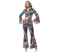 Hengzhifeng Costume Donna Anni 70 80 Disco Carnevale Festa Tema Fashion Outfit (Small, Nero)