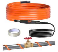 heninhill Cavo riscaldante antigelo con termostato, 6 m, autoregolante, per tubi dell'acqua, piante, grondaie