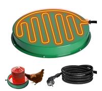 heninhill Piastra Riscaldante per Abbeveratoio Galline Polli con Termostato Ø31cm, Metallo Riscaldatore per Abbeveratoio Pollame Protezione Antigelo