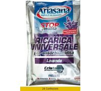 Ariasana Ricarica in Sali Assorbiumidità Fragranza Lavanda 1 Busta da 450 Grammi Assorbono Efficacemente l'Eccesso di Umidità
