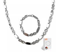 HENKi Catena a piastre lunga 60 cm, in acciaio inox, color argento inossidabile, catena per piselli, 4,5mm, Acciaio inossidabile, Nessuna pietra preziosa