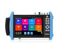 Henkion Tester per telecamera CCTV, tester per telecamera IP 8K 32MP con POE++ Max 90W 8MP CVI TVI AHD SDI CVBS Test 7 pollici IPS Touchscreen Supporto SFP, strumenti di rete WiFi HDMI VGA IPC