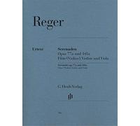 HENLE VERLAG REGER M. - SERENADES FOR FLUTE (VIOLIN), VIOLIN AND VIOLA OP. 77A AND OP. 141A Classical sheets Chamber music