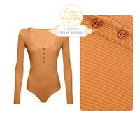 Henley Perizoma Corpo By Wolford S Leonelion Braun Bottoni Costine Costola Blusa