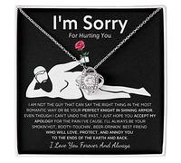 Henmink Collana da donna, regalo divertente per fidanzata, regalo di Natale personalizzato, migliore compleanno, idea regalo significativa per donna, gioielli romantici per, Oro bianco, oro giallo