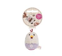 Henna 62924 - Morbida Gallina di Peluche, con Fiori, per Coccole e Giochi, per Bambini e Adulti, Fantastica Idea Regalo, 5 cm, Beige