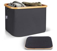 HENNEZ Bucato 40 L Decorazione & Conservazione Cestino Scatola di Tessuto Bambù