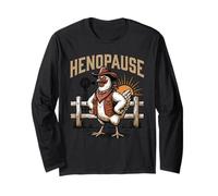 Henopausa Divertente Pollo Pun Farm Country Humor Maglia a Manica