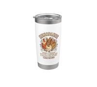 Henopause Divertente Pollo Signora Backyard Farming Hobby Bicchiere termico in acciaio inox doppia parete