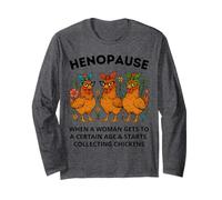 Henopause Donne Raccolta Pollo Divertente Maglia a Manica