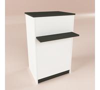 Henor Bancone Ega Ruote. 62 x 50/65 x 102 cm. 4 Ruote Giro e Freno Max 135kg. Ideale Ufficio. Negozio. Clinica. Bianco.