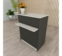 Henor Bancone Ega Ruote. 82 x 50/65 x 102 cm. 4 Ruote Giro e Freno Max 135kg. Ideale Ufficio. Negozio. Clinica. Bianco.