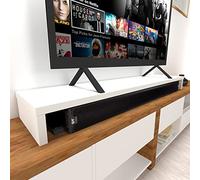 Henor Doppio Rialzo TV Legno FSC® 160 x 35 x 15 Cm Bianco Opaco. Carico +100 Kg.