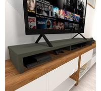 Henor Doppio Rialzo TV Legno 160 x 35 x 15 Cm Grafite Opaco. Carico +100 Kg.