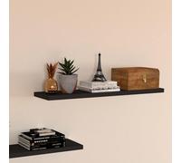 Henor Mensola da parete in Legno FSC® 80 x 15 x 3 cm. Carico massimo. 30 kg. Hardware nascosto Regolabile orizzontalmente. Verticale e Inclinabile Grafite
