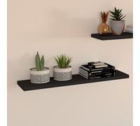 Henor, Mensola da parete in Legno FSC® 80 x 20 x 3 cm. Carico massimo. 25 kg. Hardware nascosto Regolabile orizzontalmente. Verticale e Inclinabile Grafite