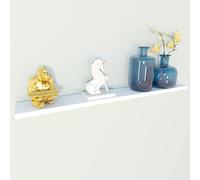 Henor Mensola in Legno FSC® 110 x 15 x 2.5 cm. Regolabile orizzontalmente. Verticale e Inclinabile. Carico 30 kg Bianco.