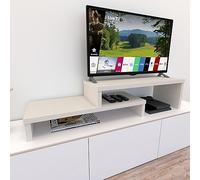 Henor Mobile TV Scala in Legno Regolabile 110+90 x 35 x 30/15 cm Quercia Stel