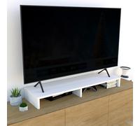 Henor Supporto per monitor Rialzo Tv Legno FSC® 115 x 35 x 12 cm mobile Tv supporta 90 kg Bianco