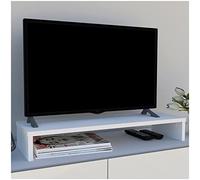 Henor Supporto per monitor Rialzo Tv Legno FSC® 82 x 26.5 x 12 cm supporta 50 kg Bianco