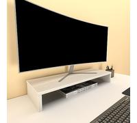 Henor Supporto per monitor Rialzo Tv Legno FSC® 82 x 26.5 x 12 cm supporta 50 kg Quercia Stel