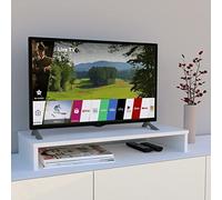 Henor Supporto per monitor Rialzo Tv Legno FSC® 85 x 35 x 12 cm mobile Tv supporta 50 kg Bianco