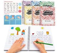 Henoyso 6 Pcs 100 Pages Spiral Primary Composition Notebook K-2 Bulk Primary Journal Drawing Handwriting Practice for Kids 4-6 Kindergarten Preschool Home School 1st 2nd Grade Student (Rainbow Color)