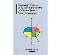 Henri Cartan Jo The Elementary Theory of Analytic Functions of One o (Tascabile)