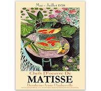 Henri Matisse Goldfish Wall Art Mostra d'arte murale astratta Stampe estetiche di Matisse Vintage Matisse Wall Art Goldfish Painting Matisse Art Original Canvas Retro Poster (40cm x 50cm)