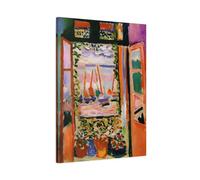 Henri Matisse Open Window - Canvas Wall Art Print Reproduction 60x80cm (Vertical) / 3.175cm
