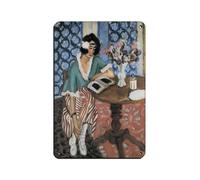 Henri Matisse - Poster retrò in metallo con scritta in lingua inglese "Woman Reading 1894", stile chic, retrò, pittura in ferro, decorazione da parete, per bar, grotta, caffetteria, famiglia, garage
