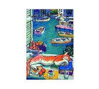 Henri Matisse - Poster su tela, motivo: gatto, decorazione da parete, per soggiorno, camera da letto, decorazione senza cornice, 60 x 90 cm