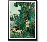 Henri Rousseau Poster Vintage La Giungla Equatoriale Tela Pittura Arte Della Parete Moderna Henri Rousseau Stampe Per Decorazioni Per La Casa Immagini 40x60cm Senza Cornice