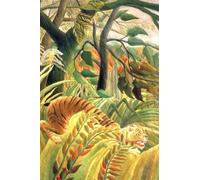 Henri Rousseau Tiger in a Tropical Storm (1891), 120 Pages, 6” x 9” Lined Paper Journal/ Diary/ Notebook, Paperback cover: Ideal for journaling, ... for Art Lovers, Adults, College Students